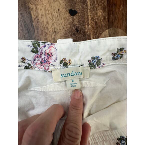 Sandance Women's White Cotton Blended Straight Leg Pants Size 6 - Picture 3 of 6